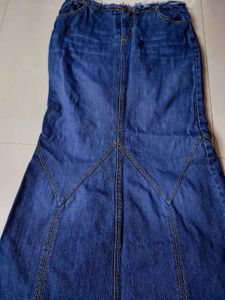 Long Denim Skirt