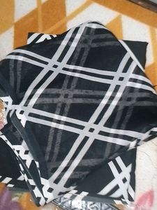 Black And White Unstitched Dress Material