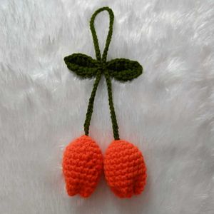 Cute Crochet Tulip Hair Ties. set of 4