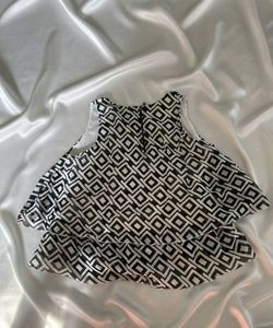 Geometric Print Layered Tank Top