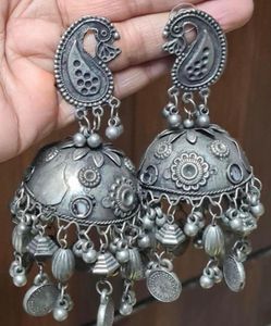 Big Oxidised Earrings