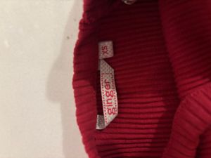 Red Off-Shoulder Ribbed Knit Top