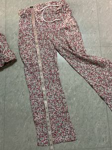 Floral Crop Top &amp; Pants Set