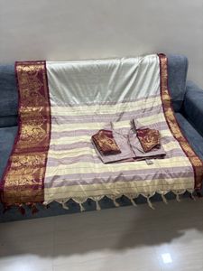 kanjivaram saree with blouse