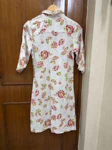 Floral Button-Down Shirt Dress
