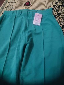 New Blue Textured Leggings