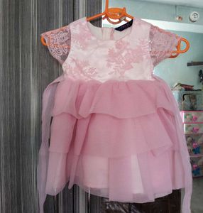 Adorable Pink Tiered Party Dress