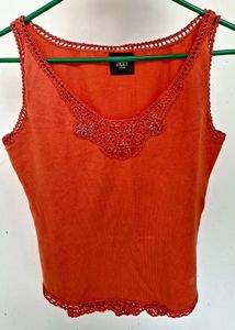 Orange Crocheted Tank Top,chatpata top,sexy look