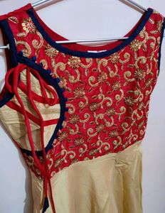 Red & Blue Flare - Party Gown