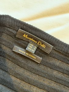Massimo Dutti - Black Textured Button-Up Cardigan