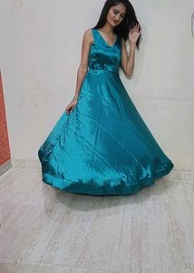 Rama Green Satin Dress