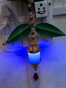 Decorative Hanging Lamp with Leaf Accents