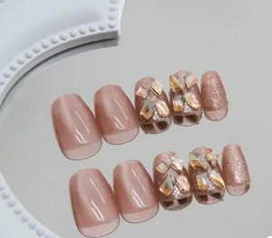 Glamorous Rhinestone Press-On Nails
