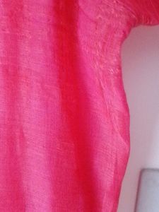 Vibrant Pink Kurta with Floral Print
