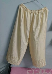 Elegant Cream Embroidered Palazzos crea