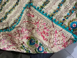 Embroidered Dupatta with Mirror Work