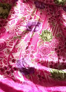 Beautiful Pink Floral Saree