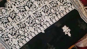Elegant Black Embroidered anarkali set