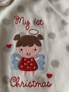 My 1st Christmas Baby Sleepsuit