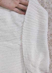 White Woolen Turtleneck Crop Top