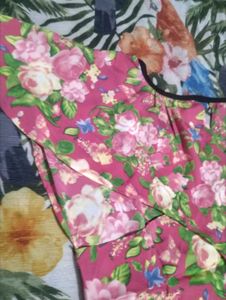 Vibrant Floral Print Top