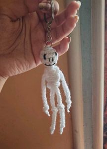 crochet skeleton keychain 🧶💀