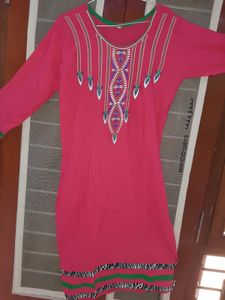 Rayon Pink Kurti