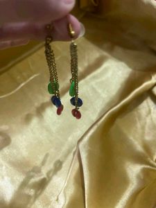 Colorful Beaded Drop Earrings