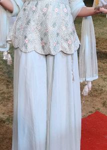 Elegant Pastel peblum Set with Dupatta