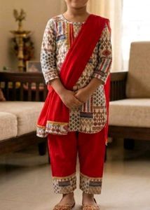 Embroidered Kurta with Palazzo Pants