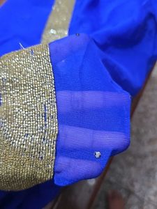 Chiffon Royal blue saree