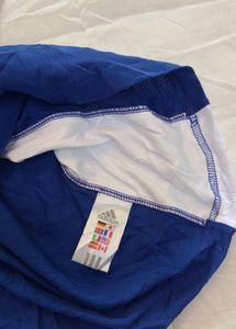 Adidas Blue V-Neck Sleeveless T-Shirt