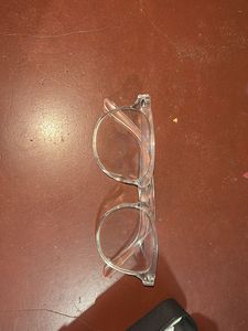 Clear Frame Glasses with Case