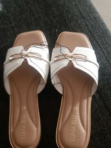 New Westside White Slides for Women