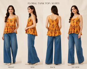 Bohemian Bloom Peplum Cami