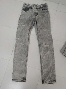 Acid Wash Distressed Jeans