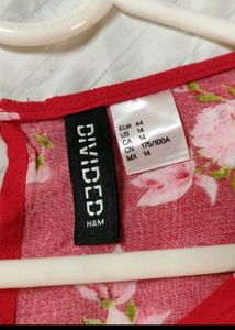 Red Floral Mini Dress(H&amp;M)