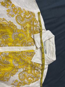 White &amp; Yellow  Top