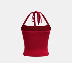 Ribbed Halter Neck  Top