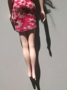 Barbie Doll in Red Floral Dress