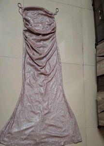Sparkly Rose Gold Maxi Dress