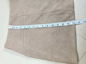 Tan Suede Mini Skirt Free Size Fir For 32 To 36