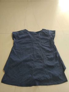 Stylish Navy Blue Kurta with Applique