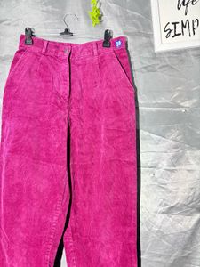 Vibrant Pink Corduroy Pants