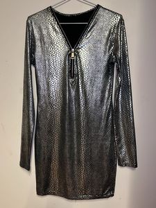 Snakeskin Print Mini Dress