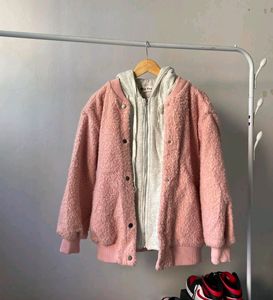 Korean Brand Fur Hoodie Jacket