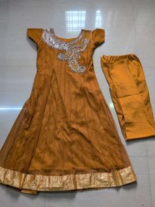 Ethnic Golden Brown Masakali Set