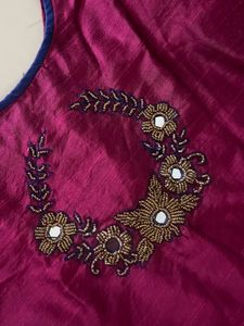 Beautiful Magenta Embroidered Kurta