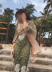 Elegant Olive Green Kurta Set with Dupatta