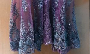 Elegant Purple Embellished Shrug